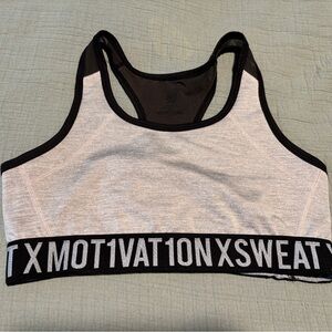 H&M Gray and Black Sports Bra